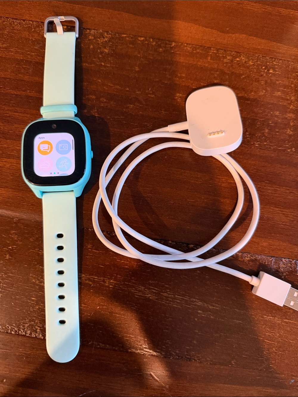 Kids Smartwatch with Light Blue Silicone Band - Touchscreen Activity Watch